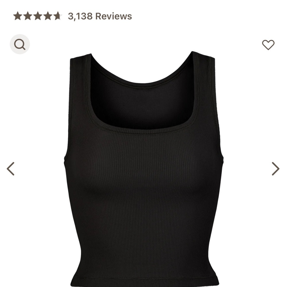Cotton rib tank in soot/black